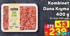KOMBİNET DANA KIYMA 400 G fiyat ve kampanya bilgisi